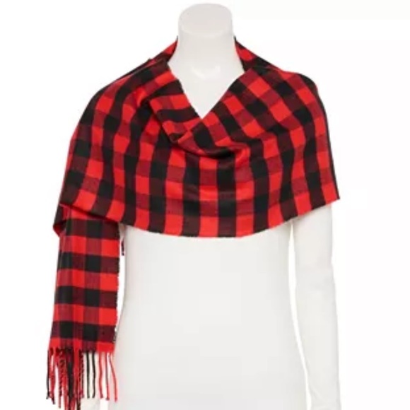 NEW CASHMERE BUFFALO SCARF CHECKED SCARF - Picture 2 of 5